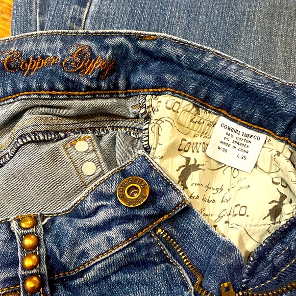 30x35 Cowgirl Tuff Copper Gypsy riding jeans - Picture 4 of 4